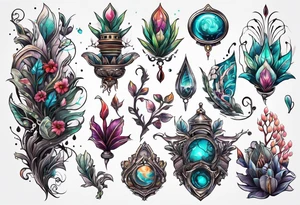 scifi plants tattoo idea