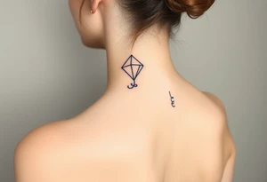 hand letting go kite tattoo idea