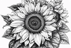 Sunflower for a male tattoo idea