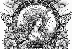 Choir of angels in the sky tattoo idea