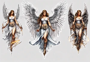 Warrior Angel picture tattoo idea