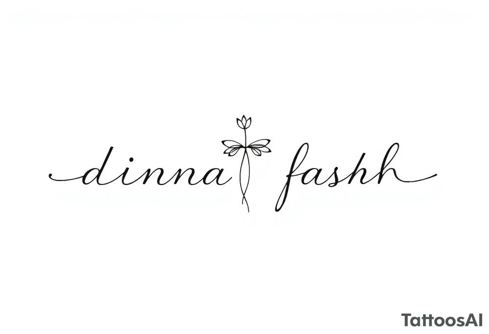 dinna fash. Style celtic flower. Dragon fly. Minimaliste. Simple tattoo idea