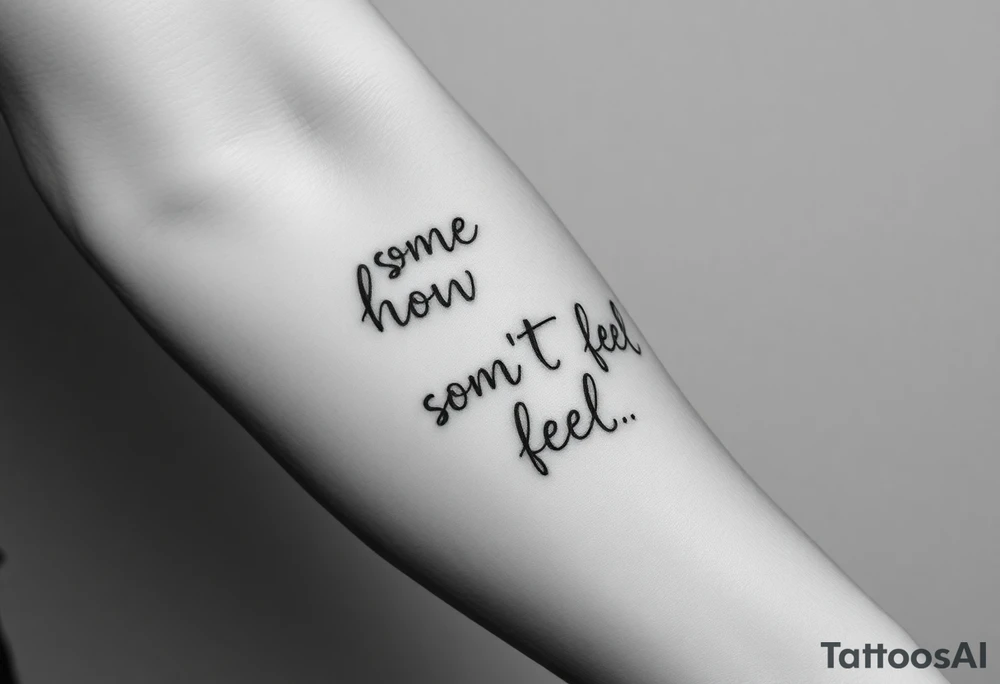 some about how love doesn’t feel real tattoo idea