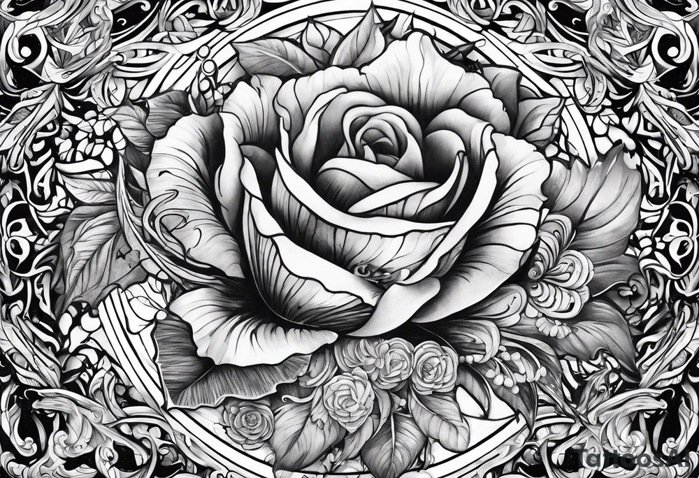 Lower stomach tattoo idea