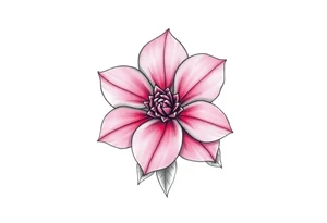 pink camelia flower tattoo idea