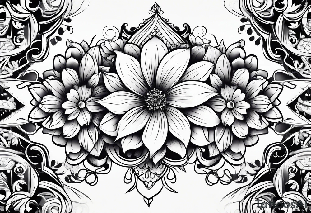 Floral tattoo idea