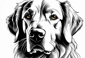 golden retriever tattoo idea