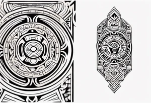 Mayan Symbol on knee tattoo idea