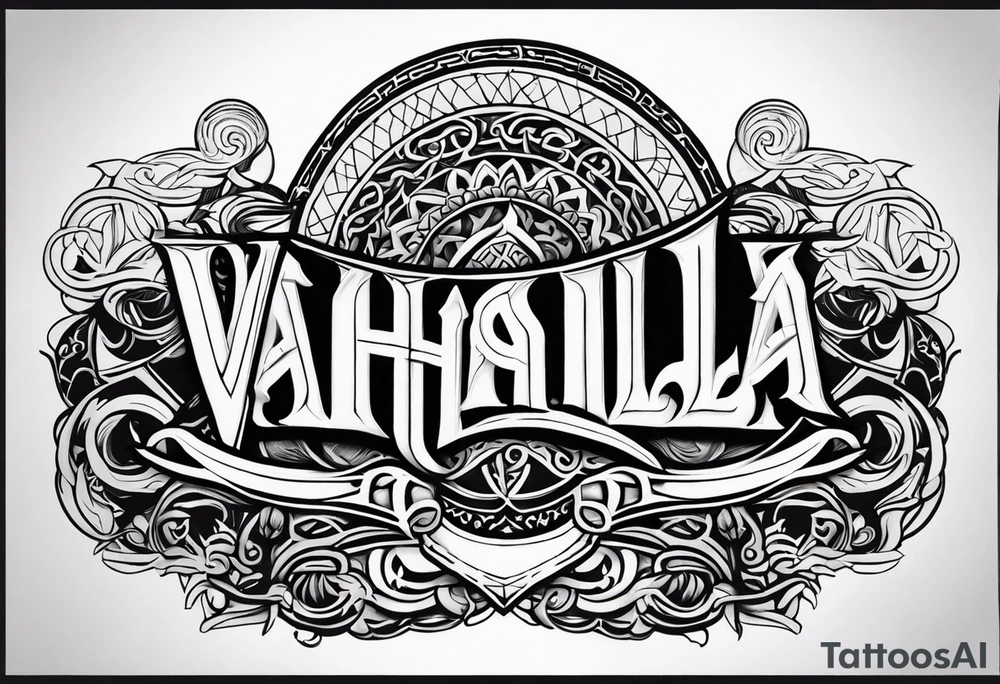 Valhalla viking gods tattoo idea
