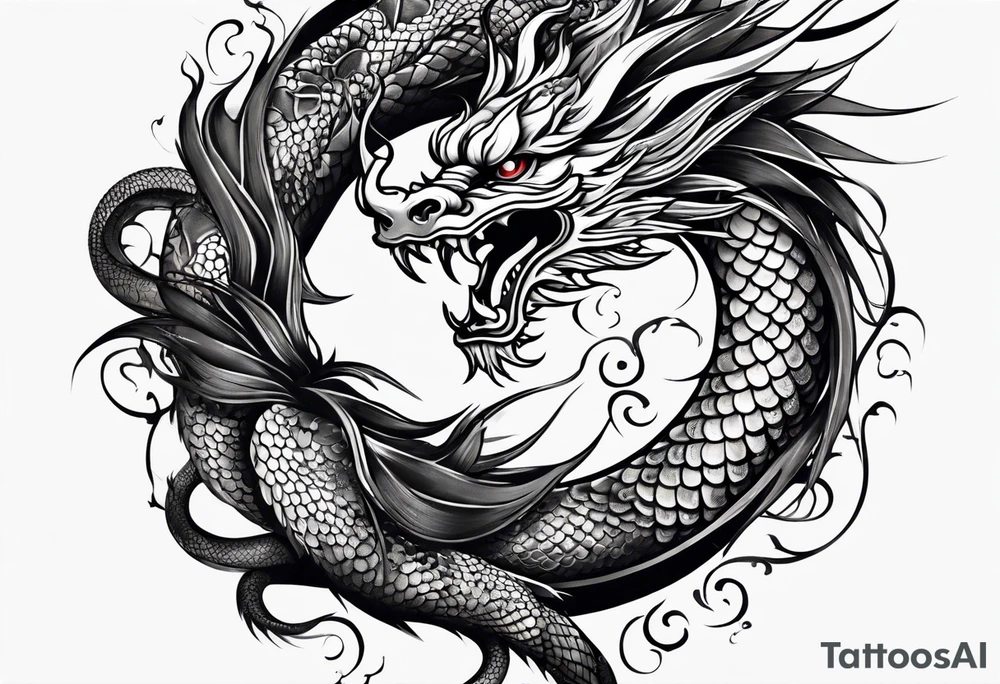Chinese dragon tattoo idea