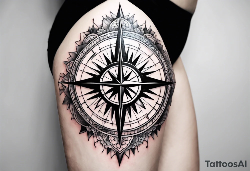 compass tattoo idea
