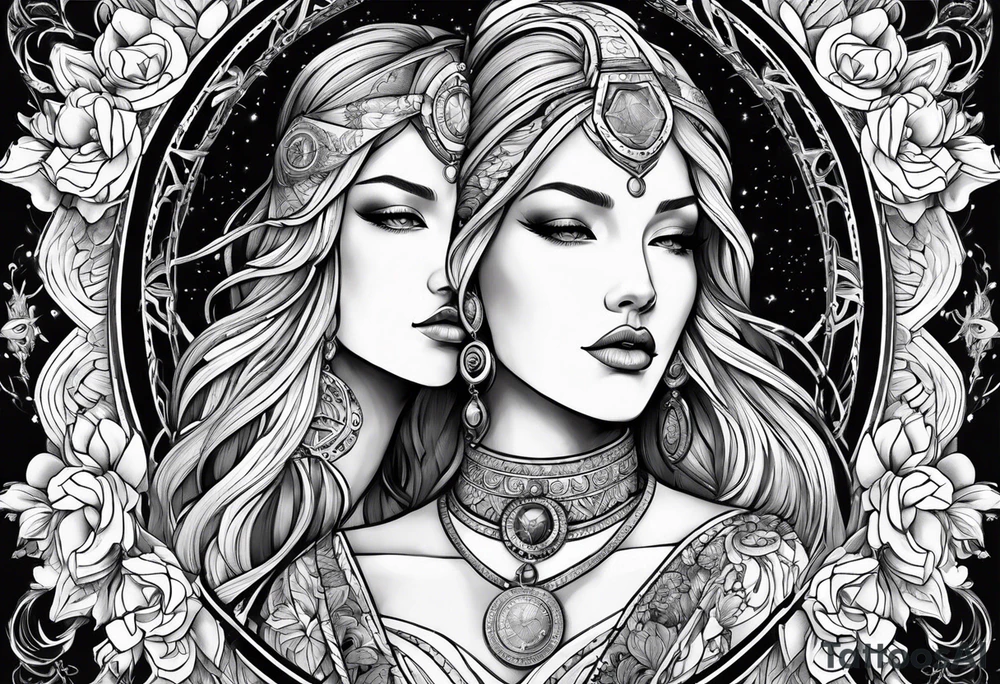 Gemini zodiac tattoo idea