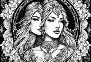Gemini zodiac tattoo idea