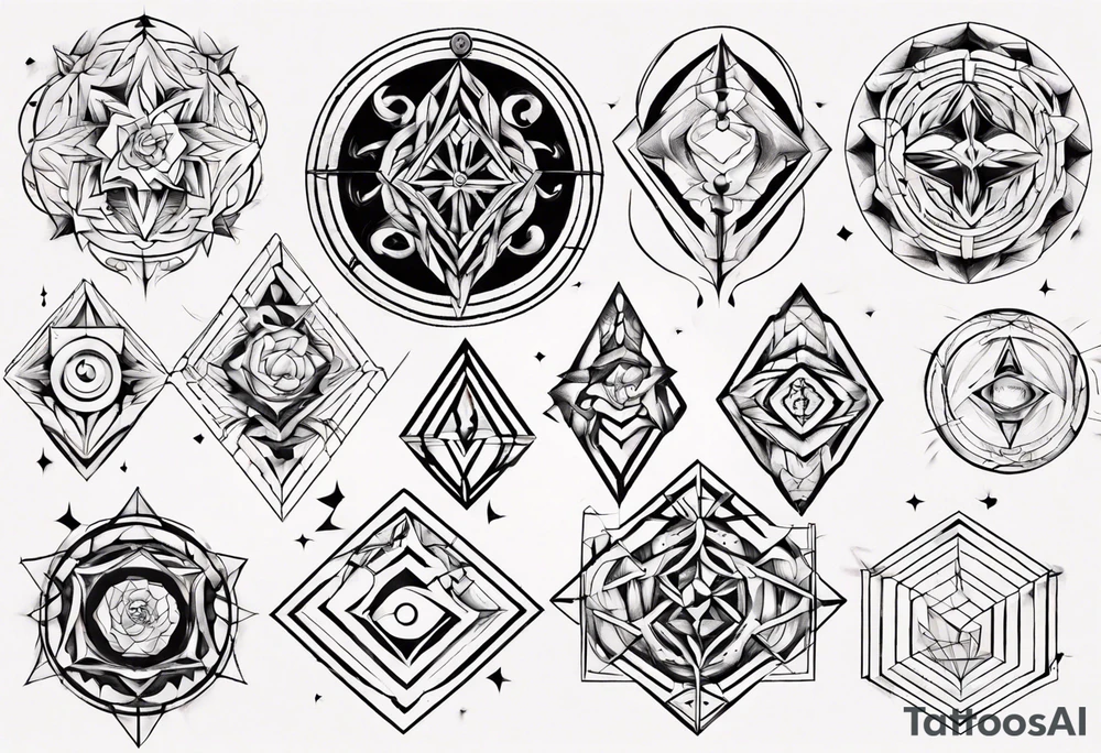 Geometric Ornemental tattoo idea