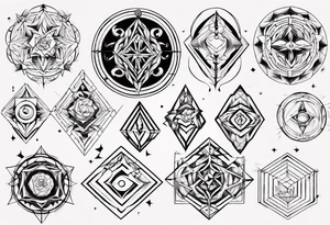 Geometric Ornemental tattoo idea