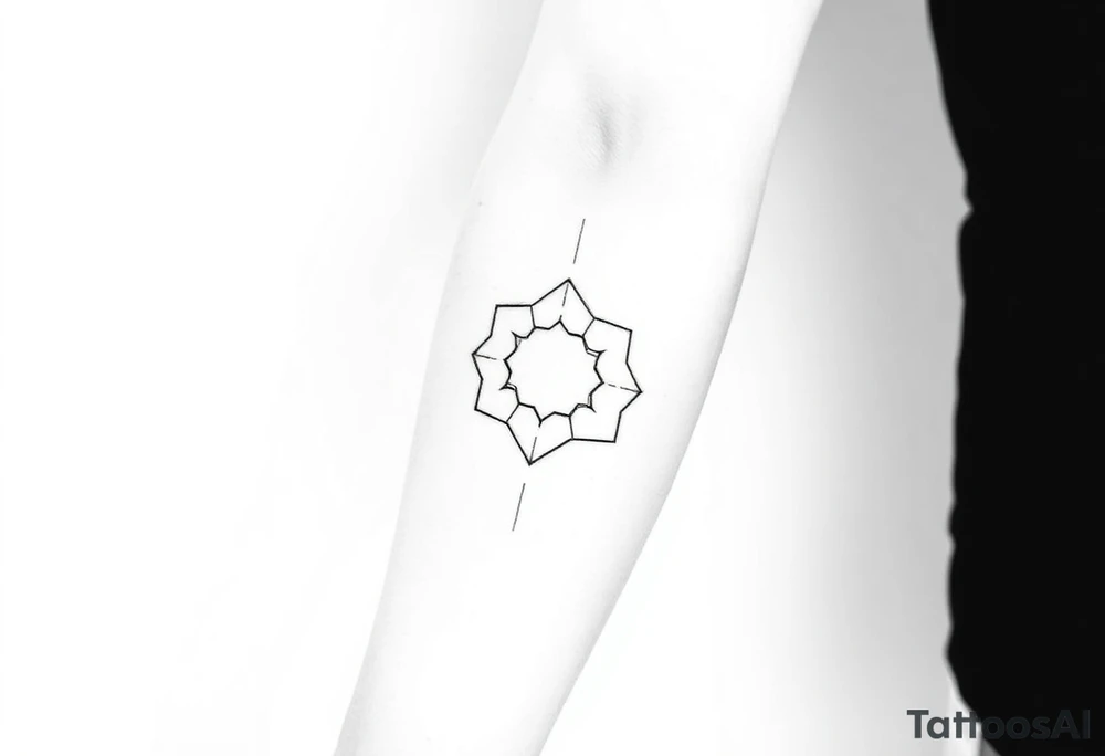 Hexagonal sleeve tattoo idea