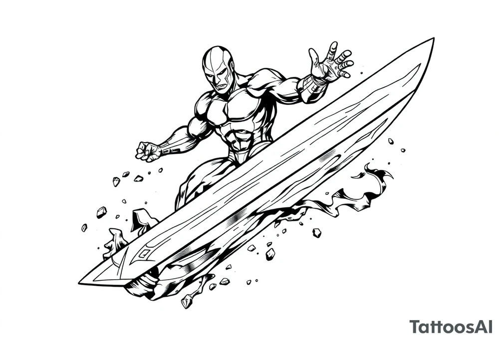 Silver Surfer comic accurate tattoo idea