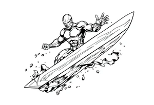 Silver Surfer comic accurate tattoo idea