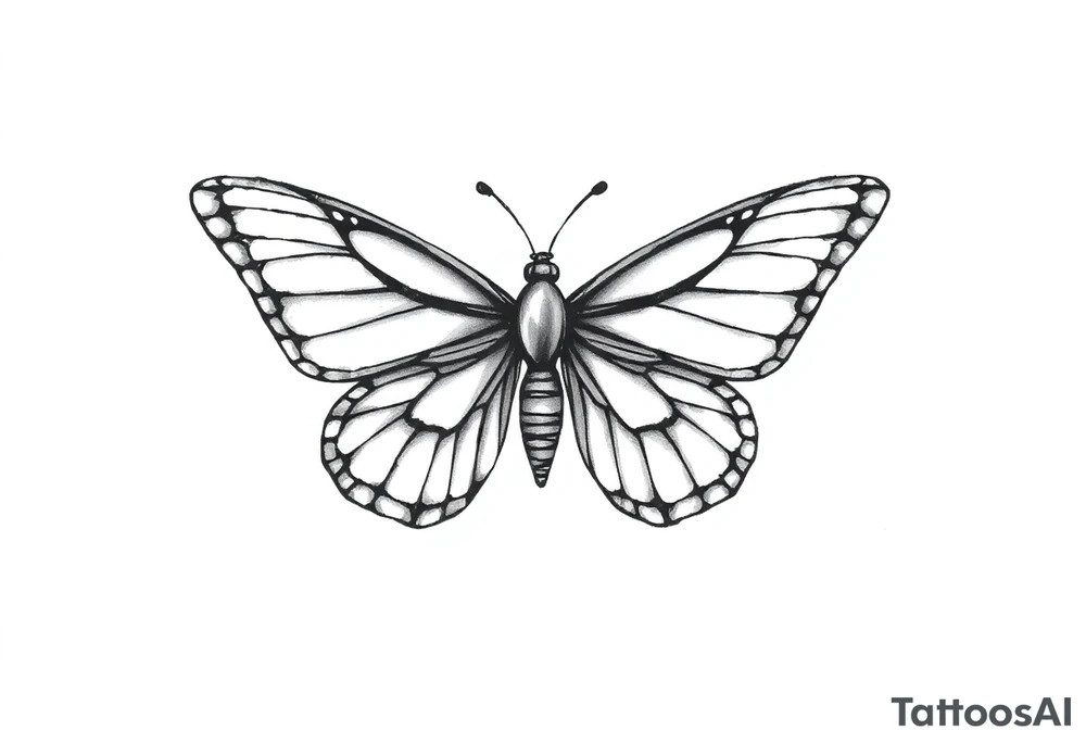 Chain link chain, butterfly, alan knutson you're my person tattoo idea
