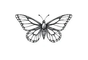 Chain link chain, butterfly, alan knutson you're my person tattoo idea