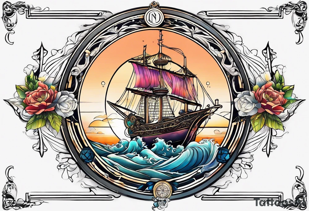 Libra with nord compass tattoo idea