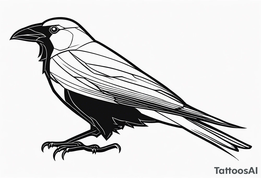 alpine chough tattoo idea