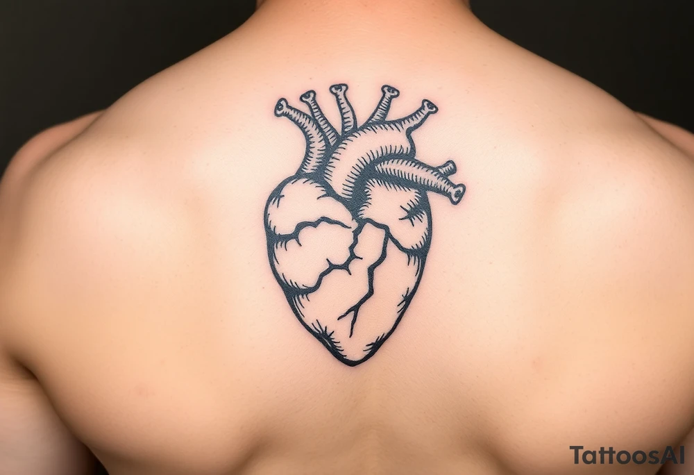 medieval heart woodcut tattoo idea