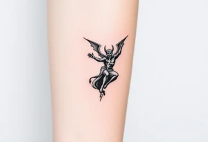 satan falling like lightning from heaven tattoo idea