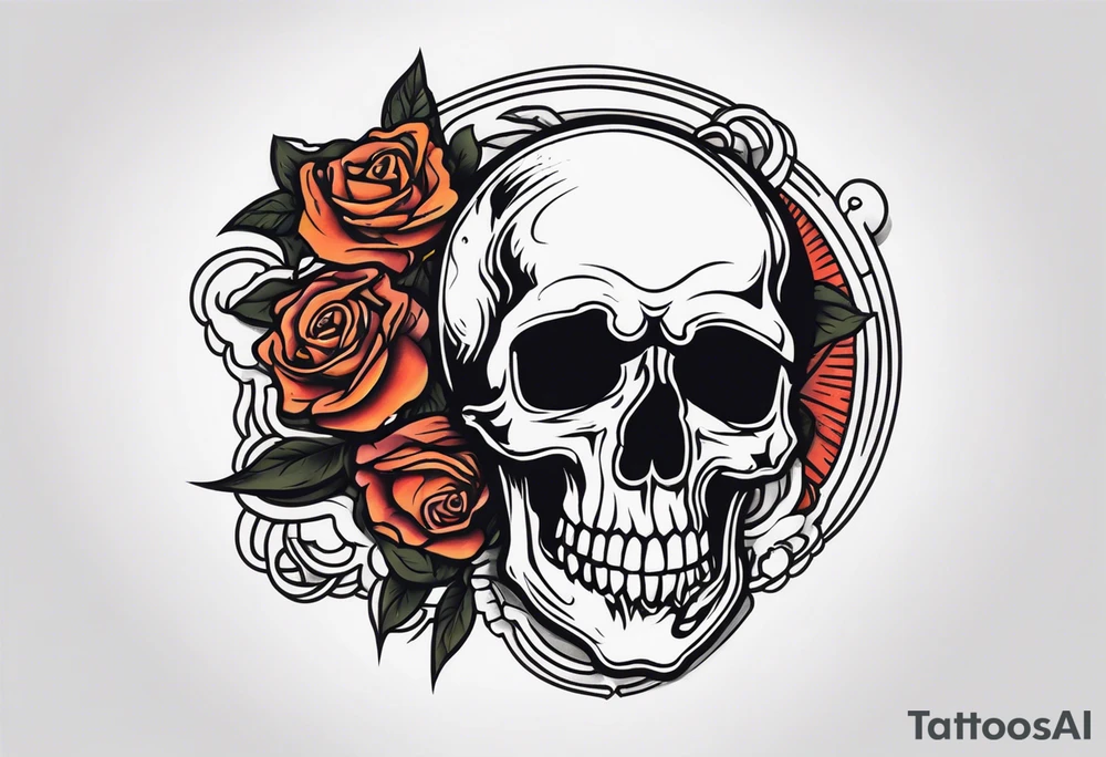 “Question everything”with a skull underneath tattoo idea