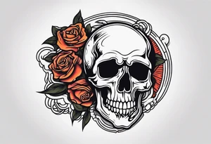 “Question everything”with a skull underneath tattoo idea