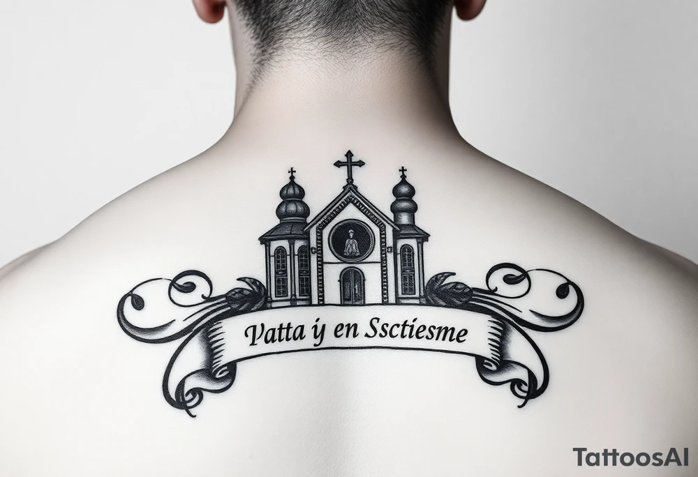 Tatouage vierge de kazan église russe orthodoxe
Avec inscription en russe tattoo idea
