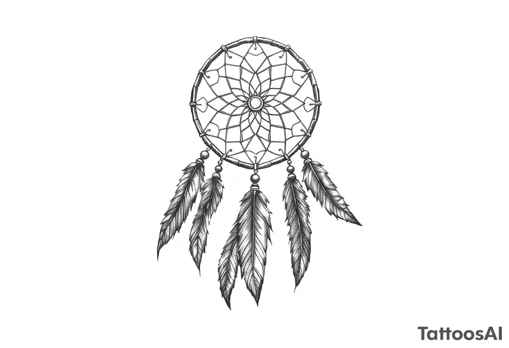 dreamcatcher with feathers for the memory of my grandma tattoo idea