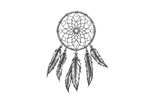 dreamcatcher with feathers for the memory of my grandma tattoo idea
