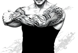 neotraditional japanese sleeve tattoo idea