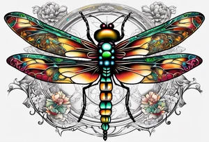 Mechanical dragonfly tattoo idea