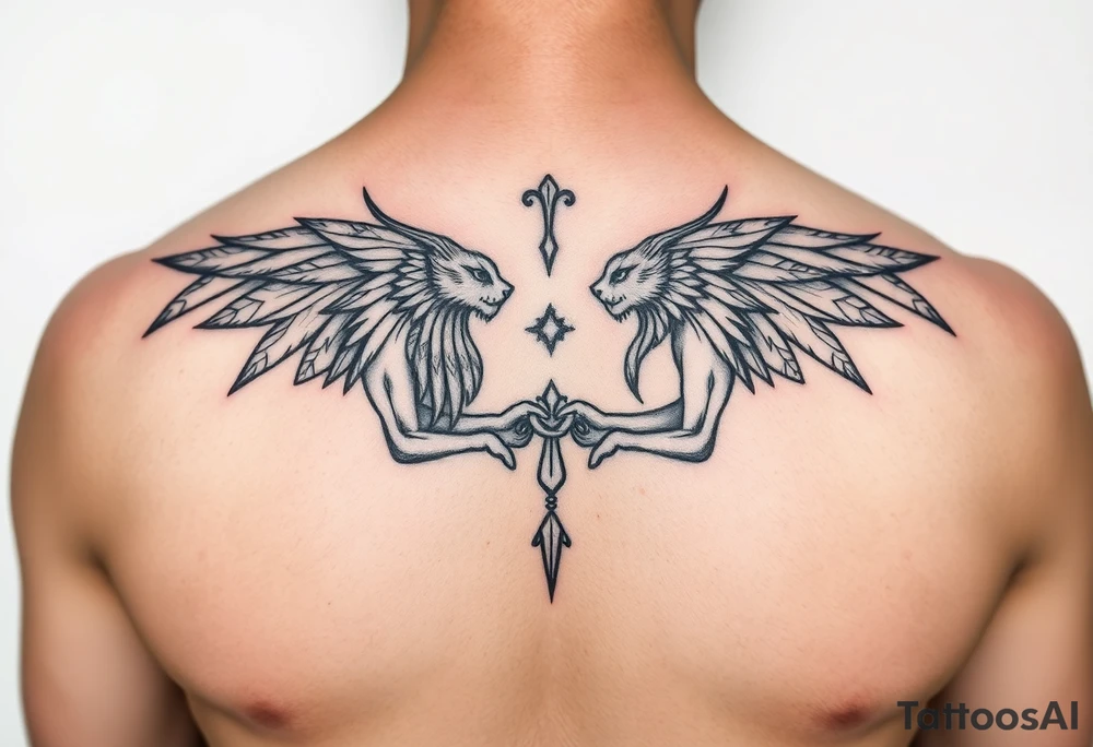 Gemini laugh now cry later feminine tattoo chest tattoo idea