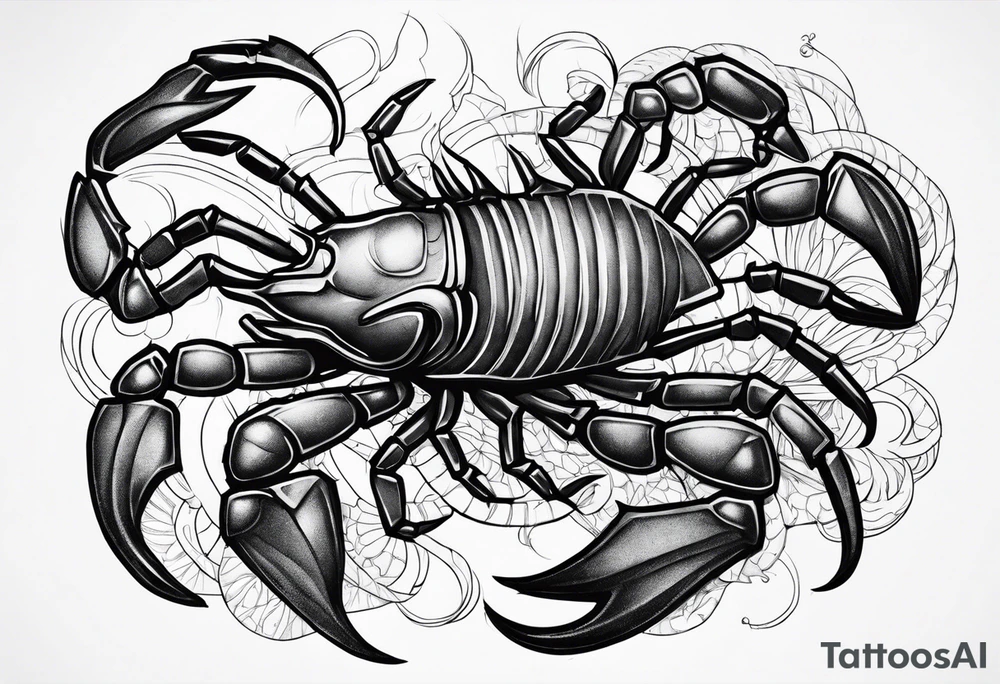 Scorpio zodiac sign tattoo idea