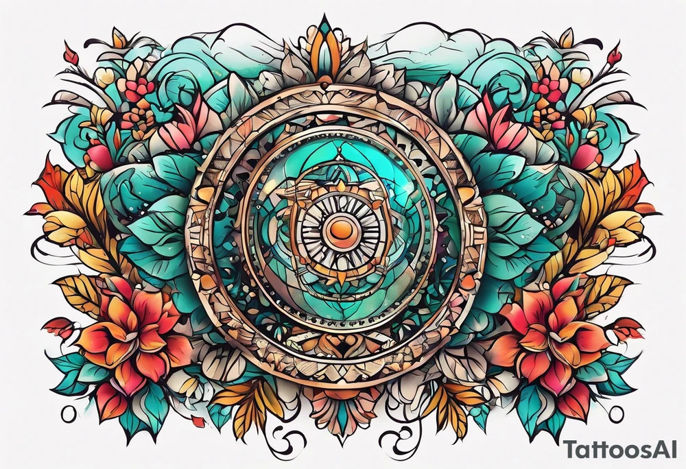 Adventure, travel, wanderlust, feminine tattoo idea