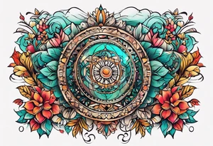 Adventure, travel, wanderlust, feminine tattoo idea