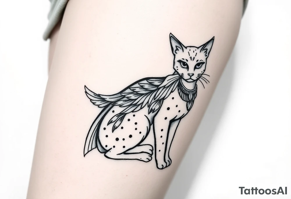 Egyptian cat tattoo idea