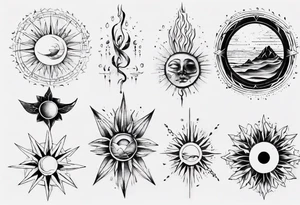 Wasser Nymphe Sonne tattoo idea