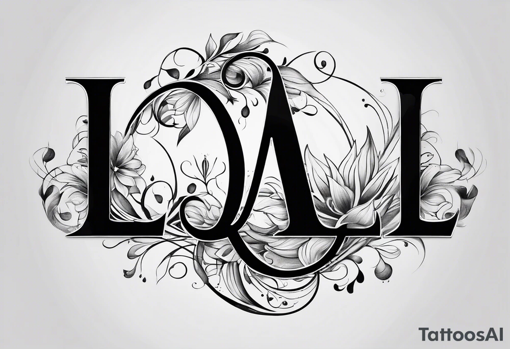 Two letters L tattoo idea