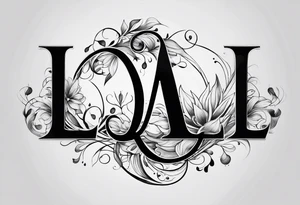Two letters L tattoo idea