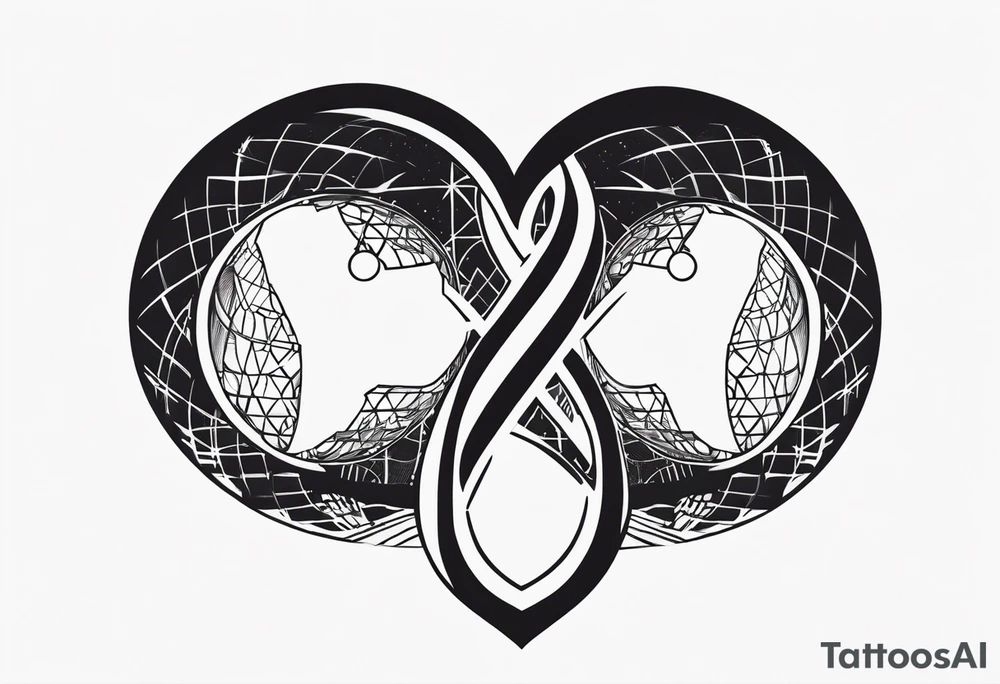 Combine infinity symbol and the earth in to a love couple tattoo tattoo idea