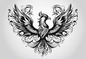 Small phoenix tattoo idea