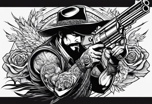 dance of blade and pistol tattoo idea