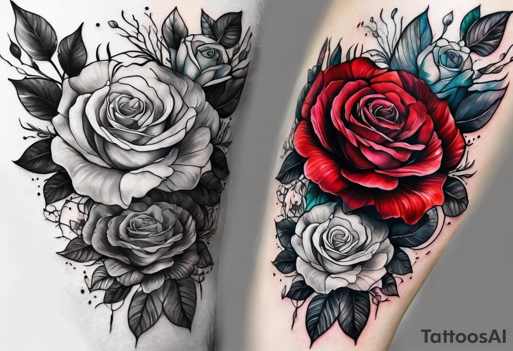 i want a full arm tattoo for a girl,it can be have a roses,flowers,not too over a simple thing tattoo idea