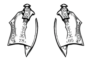 Viking broad axes
on both shoulders with detailed rune engravings tattoo idea