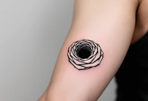 A representation of of a worm hole tattoo idea