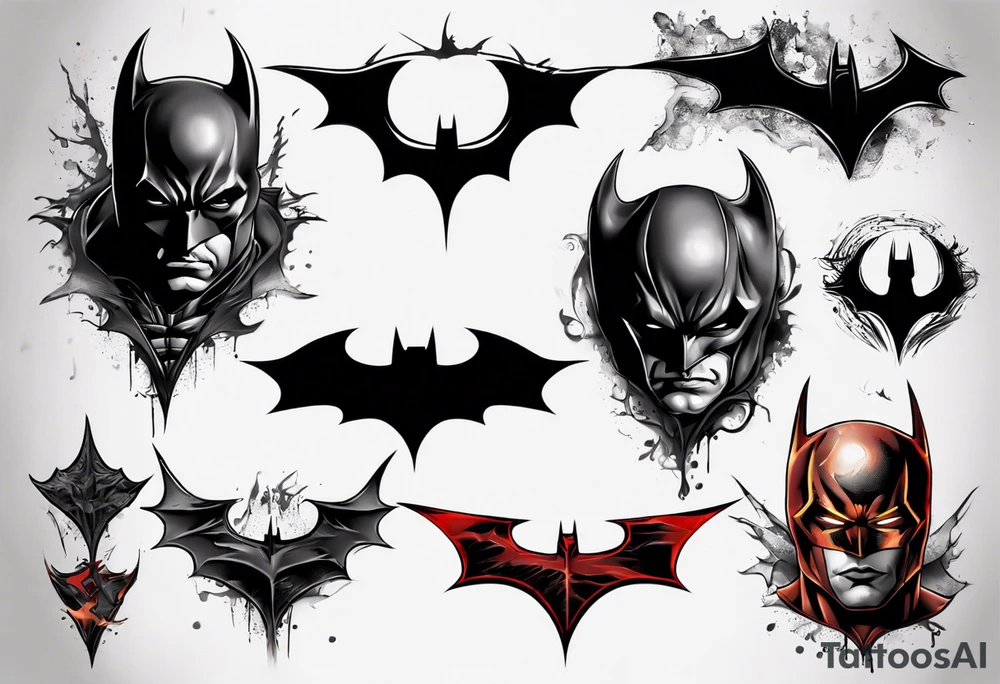 the dark knight sleeve tattoo idea